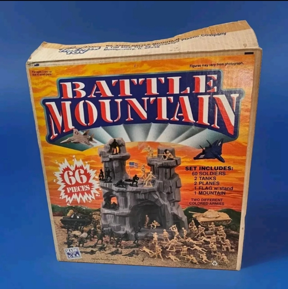 Vintage Tim Mee Toy 5740 Army Battle Mountain Playset In Original Box 1980s USA